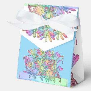 Pastellblumen Hellblau Geschenkschachtel