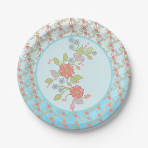 pastellblumen  pappteller