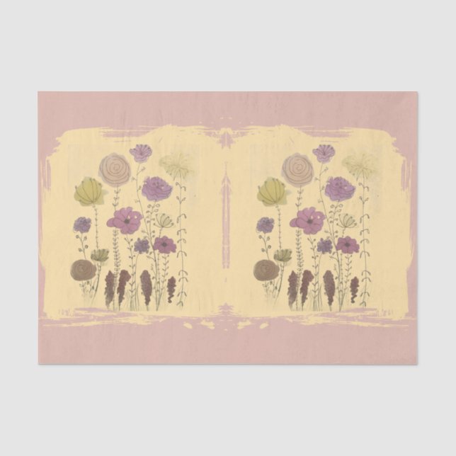 Pastellblumen Seidenpapier (Vorderseite)