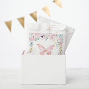 Pastellblumen und Schmetterling Geschenktütchen
