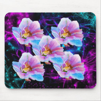 PastellBlumen und Sterne Mousepad