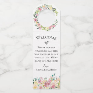 PastellBlumenstrauß Flaschenanhänger