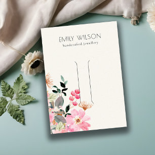 Pastellblütenpink, Blütenpink, Hair Clip Display Visitenkarte