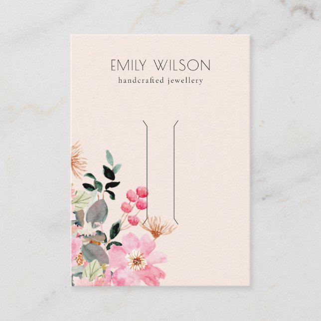 Pastellblütenpink, Blütenpink, Hair Clip Display Visitenkarte (Vorderseite)