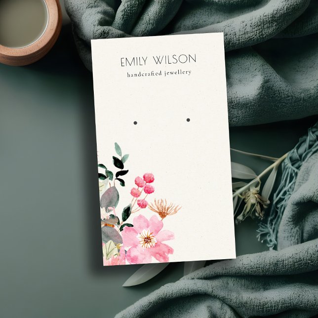 Pastellblütenrosa Blumenstrauß Visitenkarte (Von Creator hochgeladen)