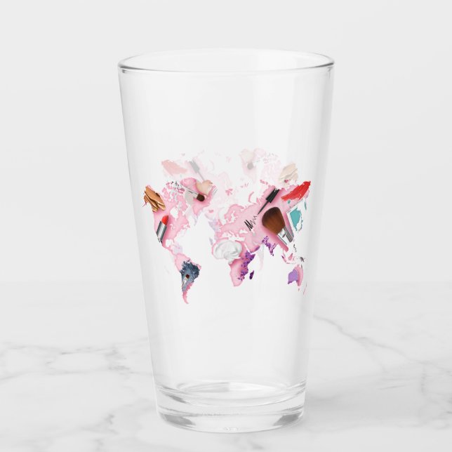 PastellComestics Weltkarte Glas (Vorderseite)
