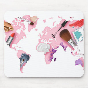 PastellComestics Weltkarte Mousepad