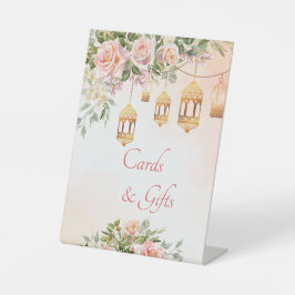 Pastellcreme Rosa Rosen personalisiert Sockelschild