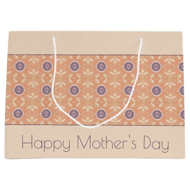 Pastelldesign mit Pfirsichpfirsichfarben Große Geschenktüte (Vorderseite)