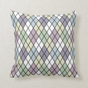 Pastelldiamant-Raute Kissen