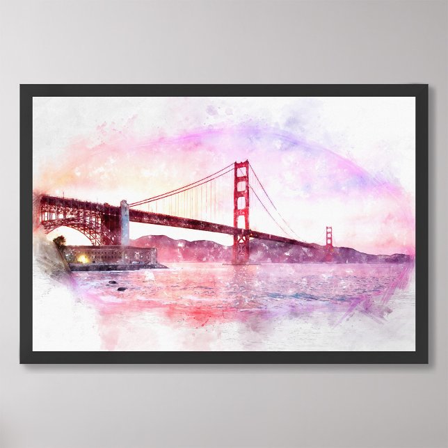 Pastelle der Golden Gate Bridge in San Francisco Fotodruck (Von Creator hochgeladen)