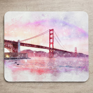Pastelle der Golden Gate Bridge in San Francisco Mousepad