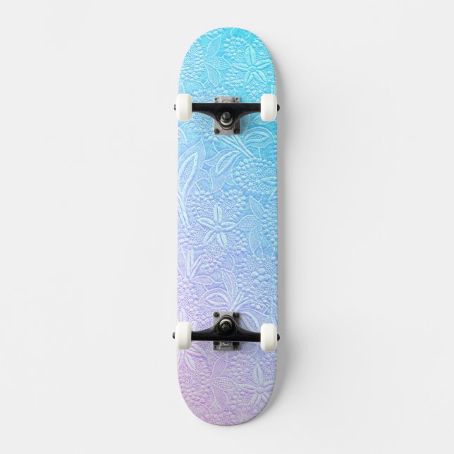 Pastelle fließen floral skateboard (Vorderseite)
