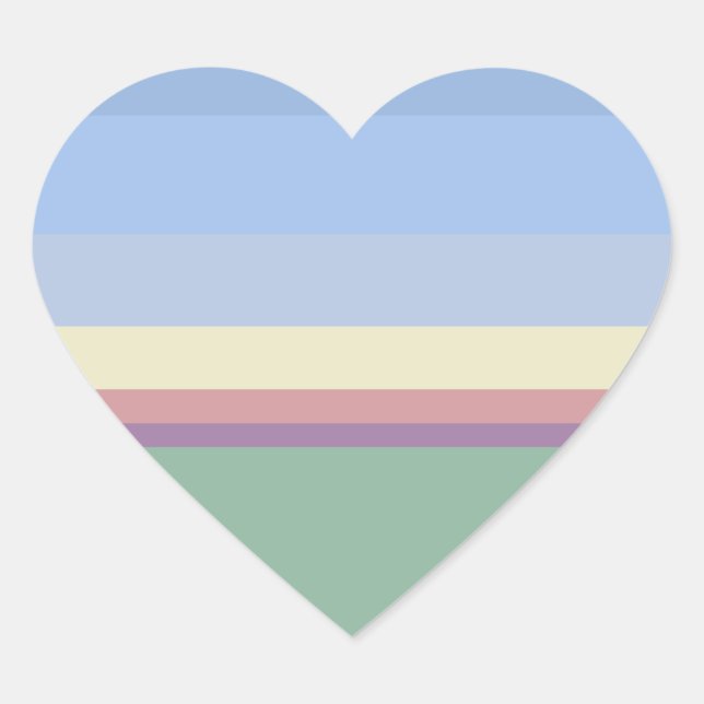 Pastelle Heart Sticker (Vorderseite)