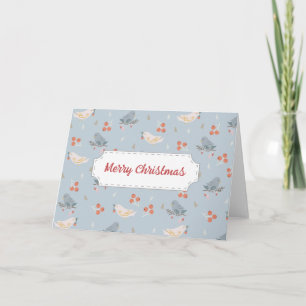 Pastelle Weihnachtsvögel Nahtloses Muster Karte