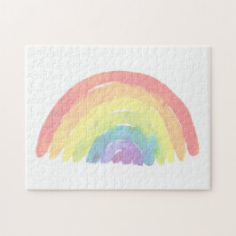 Pastelleichter Regenbogen, moderne Aquarellfarbe Puzzle
