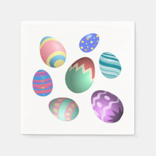 Pastelleier Ostereier Bunte dekorierte Ostereier Serviette
