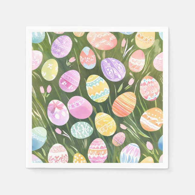 Pastelleier | Schöne Frühlingsfarbe Serviette (Vorderseite)