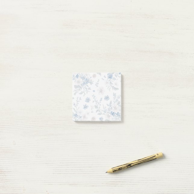 pastellene Blüten Post-it Klebezettel (Auf Schreibtisch)