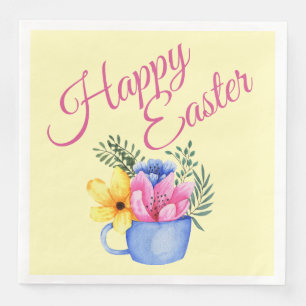 Pastellene Frühlingsblumenanordnung Serviette