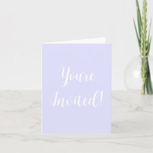 Pastellene Periwinkle-Purple-Leer-Einladungen