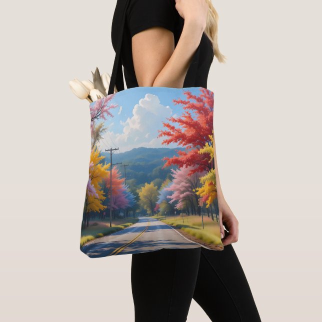 Pastellene Wasserfarbenlandschaft einer herbstlich (Von Nahem)