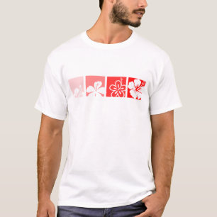 Pastellentwurf des roten Hibiskus T-Shirt