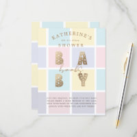 Pastellfarbblock Gold-Bücher für eine Kinderkarte