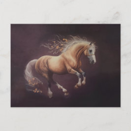 Pastellfarbe eines laufenden Pferdes Postkarte