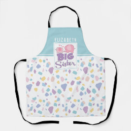 Pastellfarbe Große Schwester Elephant farbenfrohe  Schürze