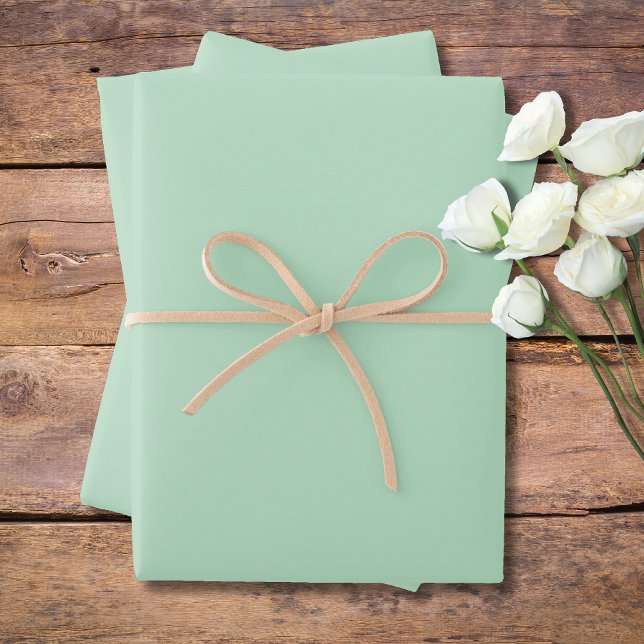 Pastellfarbe Grün, Farbe | Klassisches Elegant Geschenkpapier Set (Von Creator hochgeladen)
