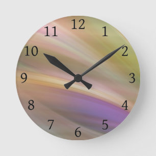 Pastellfarben Abstrakt Runde Wanduhr