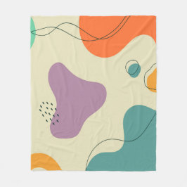 Pastellfarben abstrakte Formen moderner Hintergrun Fleecedecke