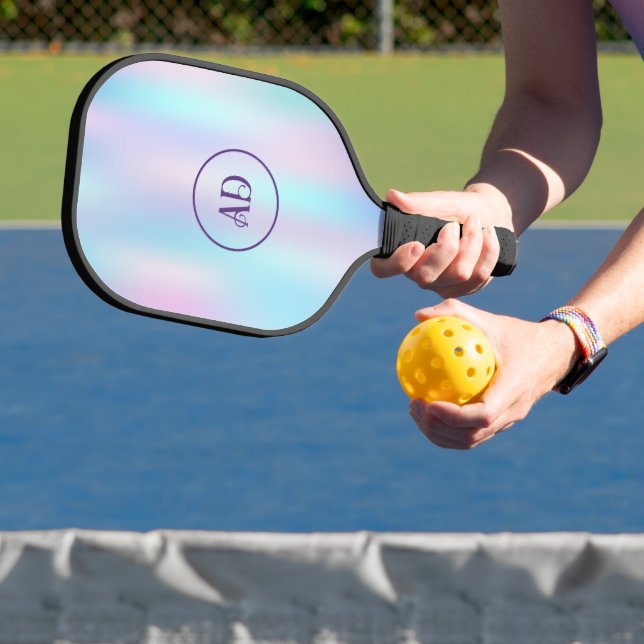 Pastellfarben Abstrakter irisierender Hintergrund Pickleball Schläger (InSitu)