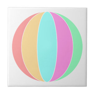 Pastellfarben Beach Ball Fliese