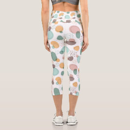 Pastellfarben Bio Formen Nahtloses Muster Capri Leggings