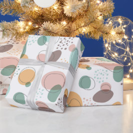 Pastellfarben Bio Formen Nahtloses Muster Geschenkpapier