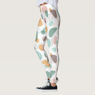 Pastellfarben Bio Formen Nahtloses Muster Leggings