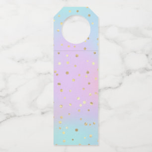 Pastellfarben Blau Pink Lila Klein Hell Golden Flaschenanhänger