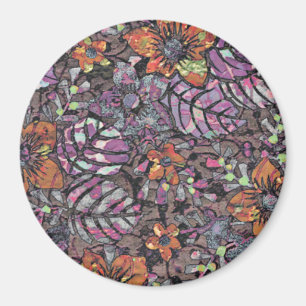 Pastellfarben Blumenmuster Romantische digitale Ku Magnet