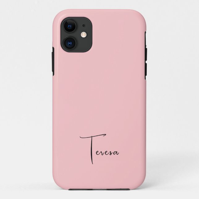 Pastellfarben der Rose | Minimalistischer Name Case-Mate iPhone Hülle (Rückseite)