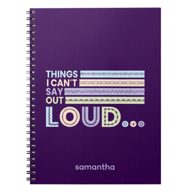 Pastellfarben Dinge, die ich nicht im Loud Journal Notizblock (Vorderseite)