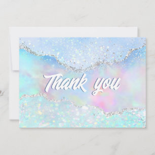 Pastellfarben Faux Glitter Dankeskarte Einladung