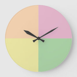 Pastellfarben geometrische Wanduhr