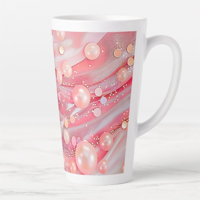 Pastellfarben-Glitzer Perlendruck Milchtasse (Rechts)