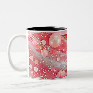 Pastellfarben-Glitzer Perlendruck Zweifarbige Tasse