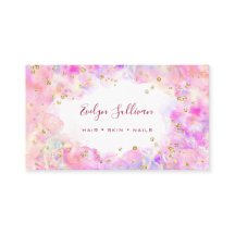 Pastellfarben Gold Glitzer Visitenkarte