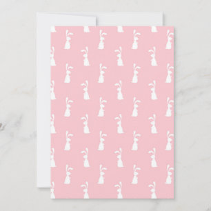 Pastellfarben-Hasenmuster rosa Hintergrund Haustie Dankeskarte