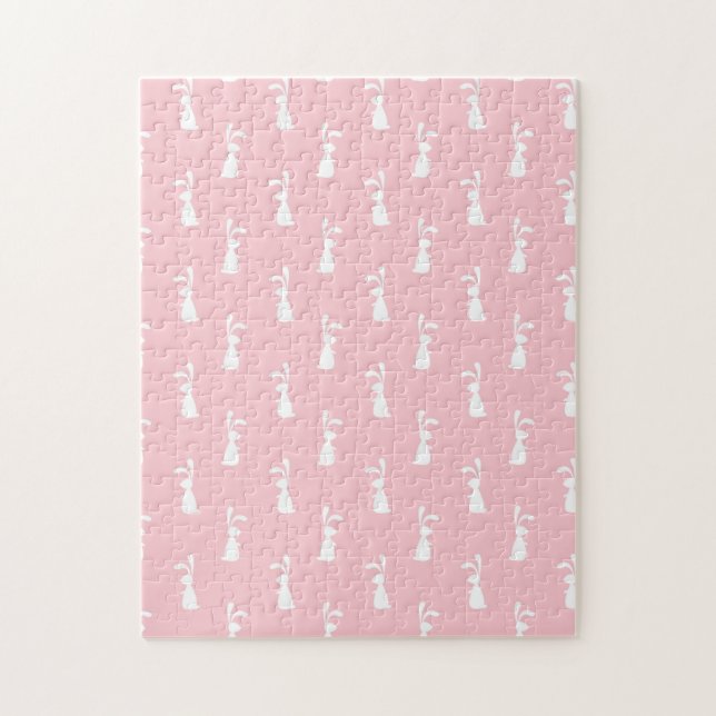 Pastellfarben Helles Muster Pink Hintergrund Pet Puzzle (Vertikal)