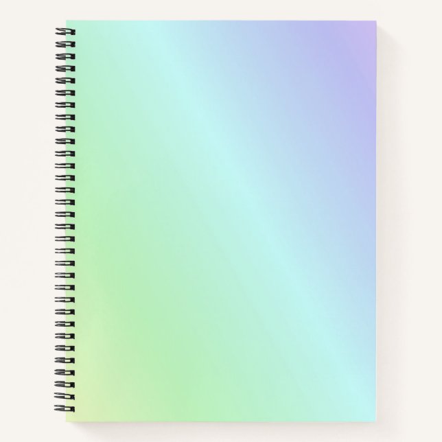 Pastellfarben Hintergrund Notizbuch (Vorderseite)